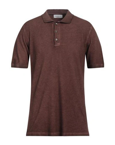 Bellwood Man Polo Shirt Brown Size 42 Cotton