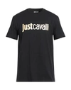 Just Cavalli Man T-shirt Black Size 3xl Cotton