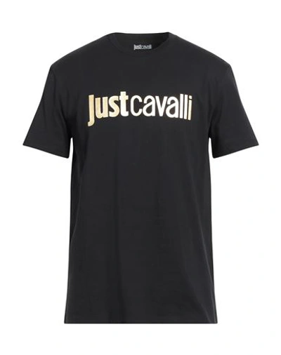Just Cavalli Man T-shirt Black Size 3xl Cotton