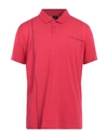 Armani Exchange Man Polo Shirt Red Size S Cotton, Elastane In Red