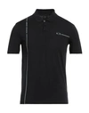 Armani Exchange Man Polo Shirt Black Size Xs Cotton, Elastane