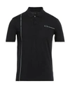 Armani Exchange Man Polo Shirt Black Size S Cotton, Elastane