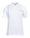 Armani Exchange Man Polo Shirt White Size M Cotton, Elastane