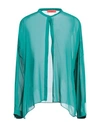 Max & Co . Woman Shirt Emerald Green Size 12 Viscose