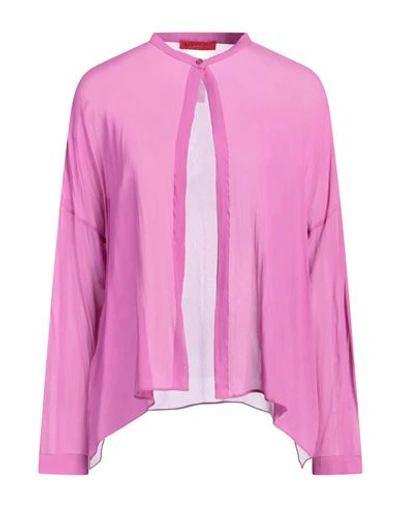 Max & Co . Woman Shirt Mauve Size 10 Viscose In Purple