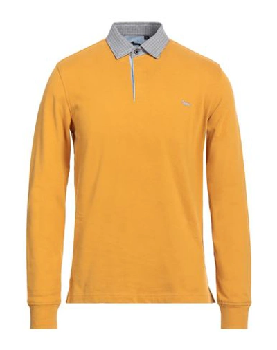 Harmont & Blaine Man Polo Shirt Ocher Size Xl Cotton In Yellow
