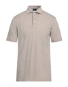 Barba Napoli Man Polo Shirt Beige Size 44 Cotton