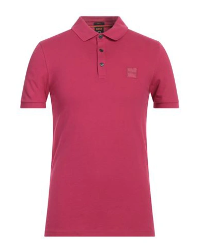 Hugo Boss Boss Man Polo Shirt Garnet Size Xxl Cotton, Elastane In Red