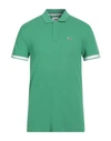 Tommy Jeans Man Polo Shirt Green Size S Cotton, Elastane