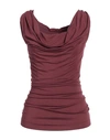 Vivienne Westwood Woman Top Garnet Size M Viscose, Elastane In Red