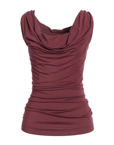 Vivienne Westwood Woman Top Garnet Size M Viscose, Elastane In Red