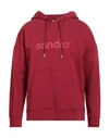 Sandro Man Sweatshirt Burgundy Size M Cotton, Elastane In Red