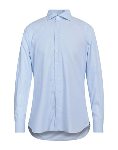 Lardini Man Shirt Sky Blue Size 16 Cotton