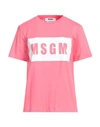 MSGM MSGM WOMAN T-SHIRT MAGENTA SIZE L COTTON