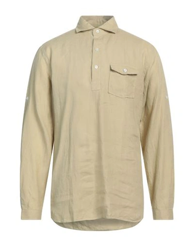 Lardini Man Shirt Sage Green Size Xl Linen In Sage Green