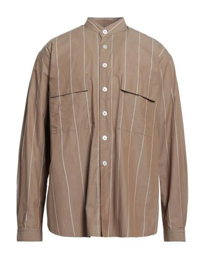 Lardini Man Shirt Light Brown Size Xxl Cotton In Beige