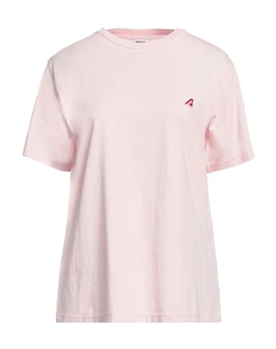 Autry Woman T-shirt Light Pink Size L Cotton
