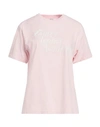 Autry Woman T-shirt Light Pink Size L Cotton In Pink