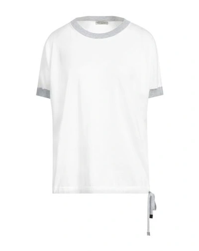 Cappellini By Peserico Woman T-shirt White Size 6 Cotton, Polyester