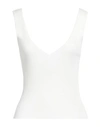 Akep Woman Top Cream Size L Viscose, Polyester In White