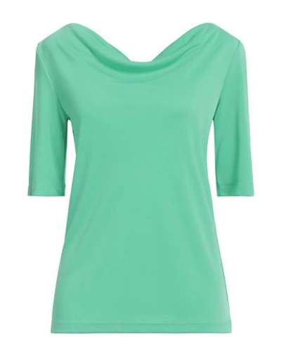 Diana Gallesi Woman Top Light Green Size 6 Polyester