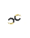 Lunaya Mini Molten Hoops Black In Black
