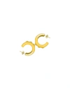 Lunaya Mini Molten Hoops Yellow In Yellow