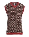 M Missoni Man Sweater Brown Size L Silk, Viscose, Polyamide, Elastane In Brown