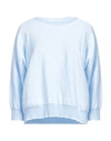 PESERICO EASY PESERICO EASY WOMAN SWEATER SKY BLUE SIZE 6 COTTON