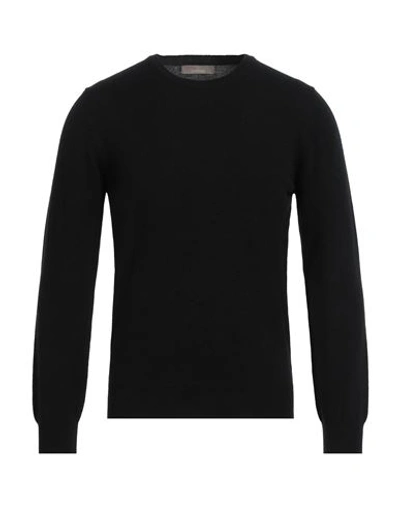 Cruciani Man Sweater Black Size 46 Cashmere, Silk