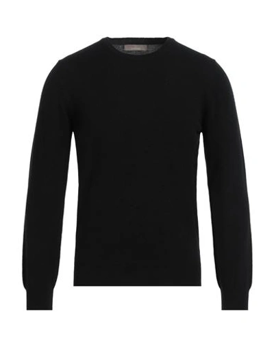 Cruciani Man Sweater Black Size 48 Cashmere, Silk