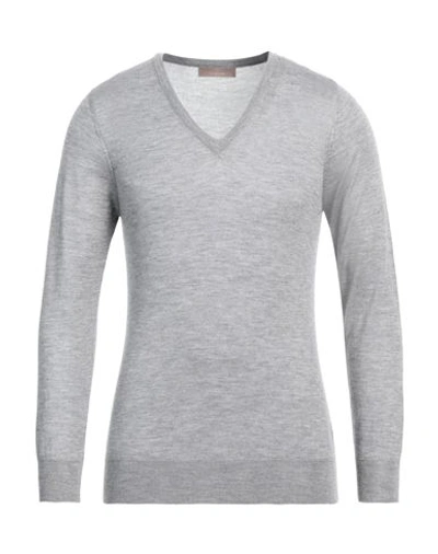 Cruciani Man Sweater Grey Size 46 Cashmere, Silk