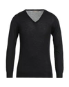 Cruciani Man Sweater Black Size 48 Cashmere, Silk