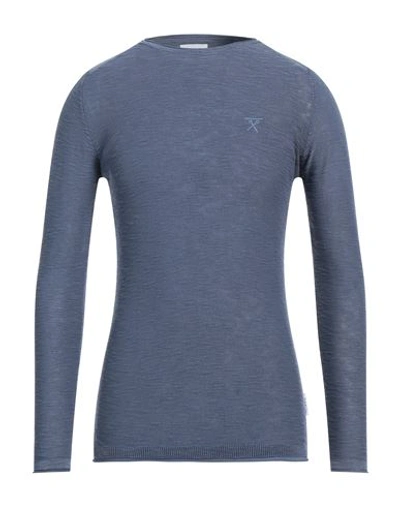 Berna Man Sweater Slate Blue Size S Cotton