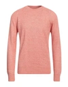 Barba Napoli Man Sweater Orange Size 42 Linen, Cotton