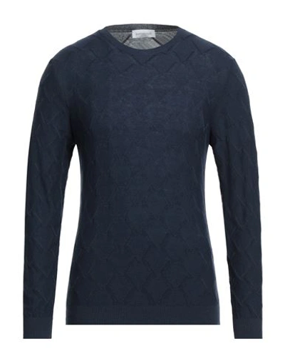 Bellwood Man Sweater Midnight Blue Size 36 Silk, Cotton