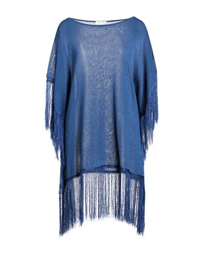 Neera 20.52 Woman Sweater Blue Size 8 Viscose, Metallic Fiber, Nylon