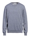 Trussardi Man Sweater Slate Blue Size 3xl Linen, Polyester