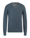 Arovescio Man Sweater Slate Blue Size 40 Cotton