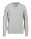 Arovescio Man Sweater Light Grey Size 42 Cotton