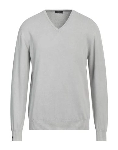Arovescio Man Sweater Light Grey Size 42 Cotton