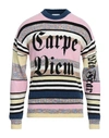 Soulland Man Sweater Pink Size L Synthetic Fibers, Wool, Recycled Wool, Cotton, Alpaca Wool In Pink
