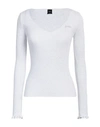 Pinko Woman Sweater Light Grey Size L Viscose, Polyester, Polyamide, Elastane In Grey