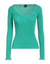 Pinko Woman Sweater Emerald Green Size S Viscose, Polyester, Polyamide, Elastane