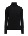 Alpha Studio Woman Turtleneck Black Size 10 Wool, Cashmere