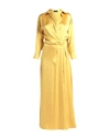ACTUALEE ACTUALEE WOMAN MAXI DRESS OCHER SIZE 6 POLYESTER