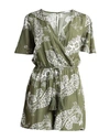 ONLY ONLY WOMAN JUMPSUIT MILITARY GREEN SIZE L VISCOSE, COTTON, LINEN