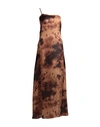Shop Gaelle Paris Gaëlle Paris Woman Maxi Dress Camel Size 10 Polyester In Beige