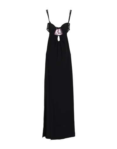Nensi Dojaka Woman Maxi Dress Black Size M Viscose, Elastane, Polyamide, Silk