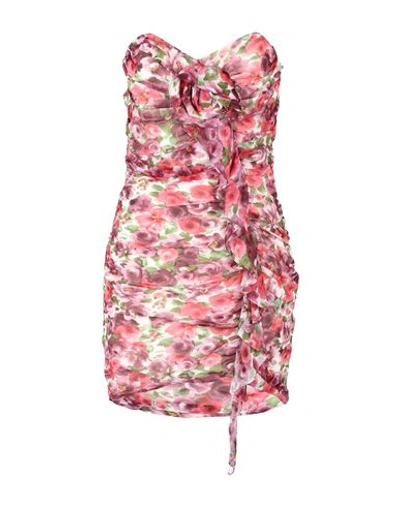 Alessandra Rich Woman Mini Dress Pastel Pink Size 8 Silk